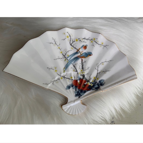 vintage Jay : fine china fan shaped plate - Picture 2 of 10